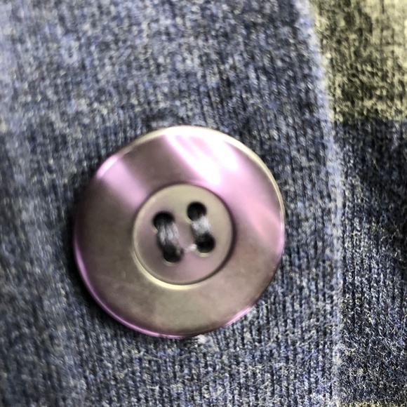 Rubbish Women Blue Gray Cardigan‎ Stripped Large 100% Cotton - Picture 3 of 16